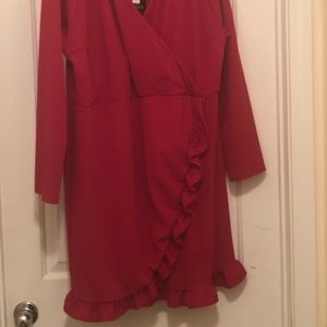 Red plus size dress